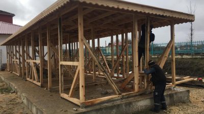 Seydiler Belediyesi yöresel ürün pazarının yapımında sona gelindi. Tarihi doku