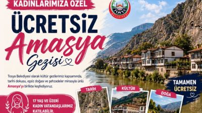 Tosya Belediyesi, kadınlara yönelik düzenlenen ücretsiz Amasya Kültür Gezisi için