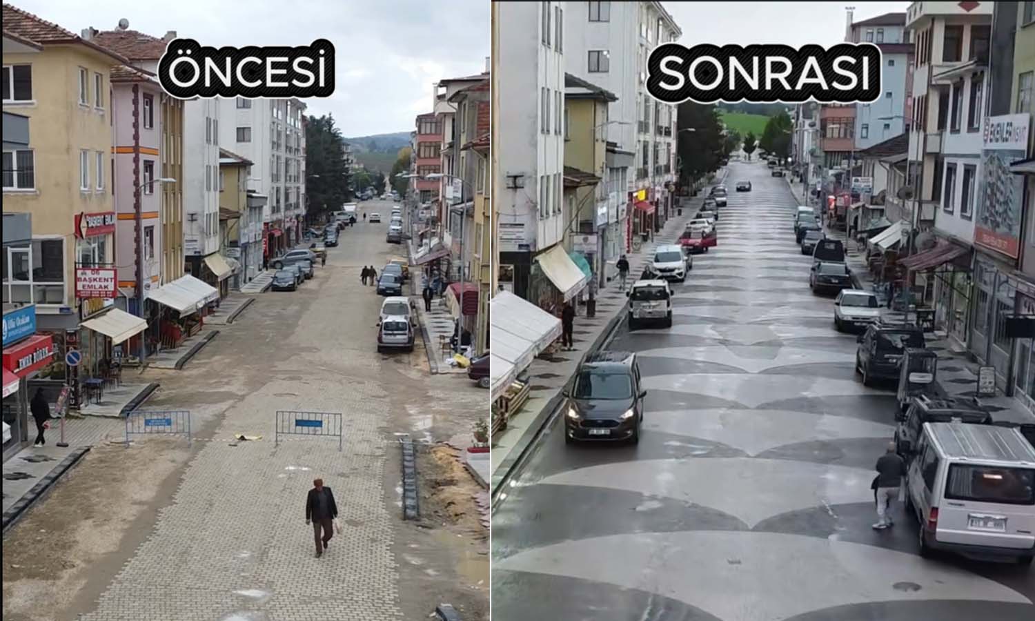 Şubat ayında, ilçe merkezinde yürütülen üstyapı çalışmaları eleştirilerek, esnaf ve
