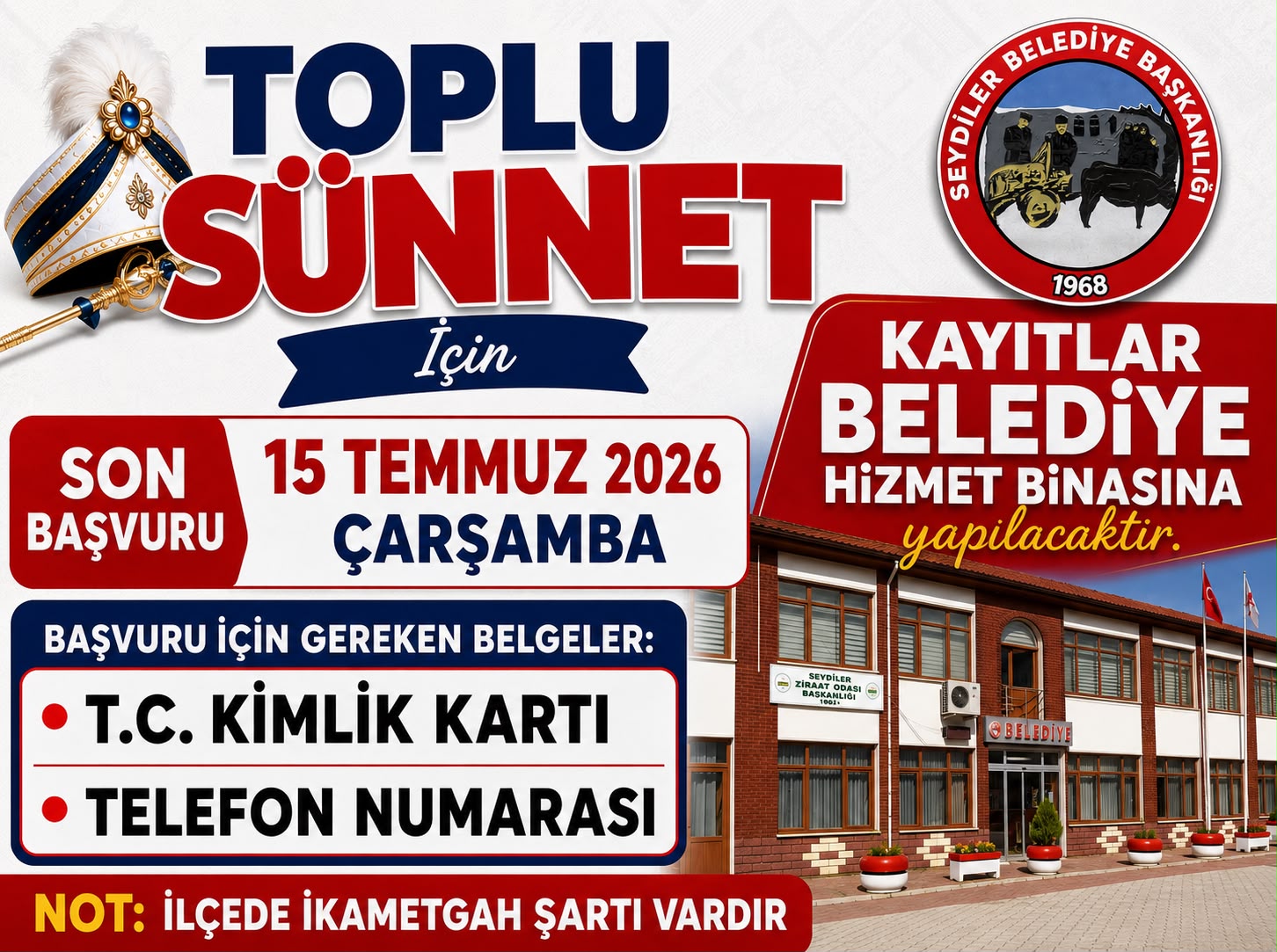 Seydiler Belediyesi, Belediye Başkanı Mehmet Erdoğan öncülüğünde, hayırsever vatandaşların destekleriyle