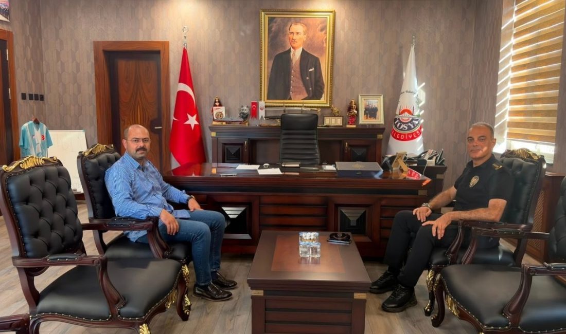 Kastamonu İl Emniyet Müdürü Tamer Taş, Tosya Belediyesi’ni ziyaret ederek