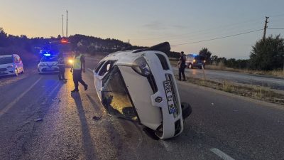 Kastamonu’da bir otomobilin devrilmesi sonucu meydana gelen trafik kazasında 7