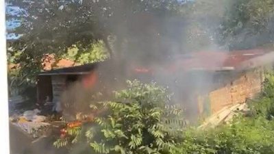 Kastamonu’nun Cide ilçesinde tarlada başlayan örtü yangınının sıçradığı ahır kullanılamaz