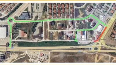 Kastamonu’da Kuzeykent Mahallesi Kamil Demircioğlu Caddesi’nin Alparslan Türkeş Bulvarı’na bağlantı