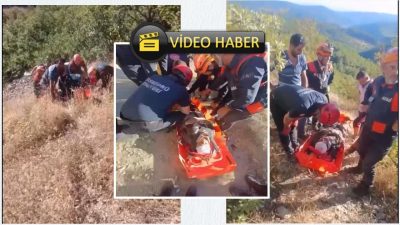 Kastamonu’nun Taşköprü ilçesinde kuşburnu topladığı sırada yaklaşık 50 metrelik uçuruma